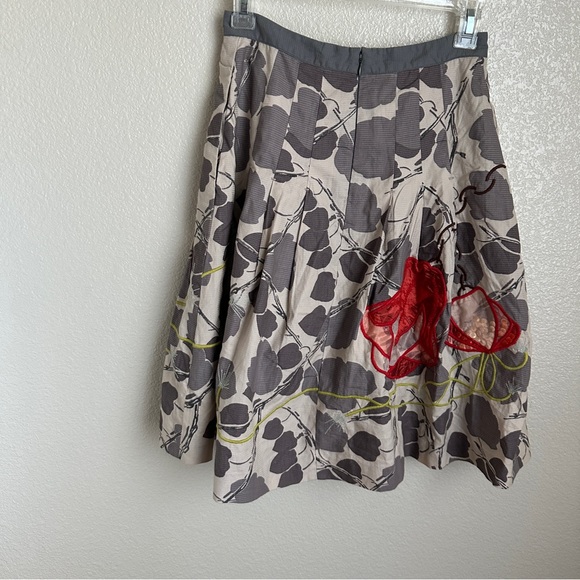 Anthropologie Floreat Skirt Sz 0 Embroidery Floral - Picture 11 of 16